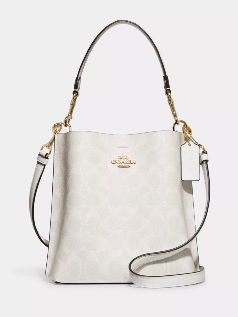 Authentic Coach Mollie Bucket bag in signature canvas